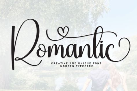 Romantic is_a_sweet_and_cursive_handwritten_font__This_gentle_font_will_look_gorgeous_on_a_variety_of_design_ideas__It_will_add_a_joyful_and_romantic_touch_to_each_of_your_projects!___ Font Png, Romantic Fonts, Modern Typeface, Website Logo, Online Fonts, Creative Products, Upper And Lowercase Letters, Handwritten Fonts, Handwritten Font