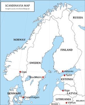 PDF map of Scandinavia Map Of Denmark, Denmark Map, English Prepositions, South America Map, Physical Map, Asia Map, North America Map, London Garden, Australia Map