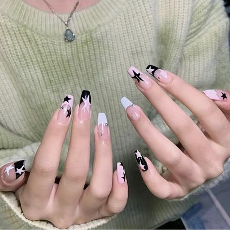 Nails Painting, Nails Ballerina, Nail Art Tips, Nail Art Gel, Nagel Tips, Y2k Nails, Star Nails, Nail Art Hacks, Nails Inspo