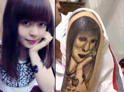 Really Bad Tattoos, Tattoos Gone Wrong, Tattoo Mistakes, Horrible Tattoos, Terrible Tattoos, No Regrets Tattoo, Spicy Memes, Epic Tattoo, Tattoo People