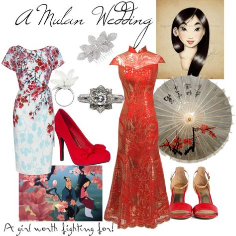 Mulan Wedding Dress | fashion look from April 2013 featuring Damsel in a Dress dresses ... Mulan Inspired Dress, Mulan Wedding, Mulan Disneybound, Disney Inspired Wedding Dresses, Wedding Snow, Wedding Dress Fashion, Princess Inspired Outfits, Disney Inspired Wedding, Disney Themed Outfits