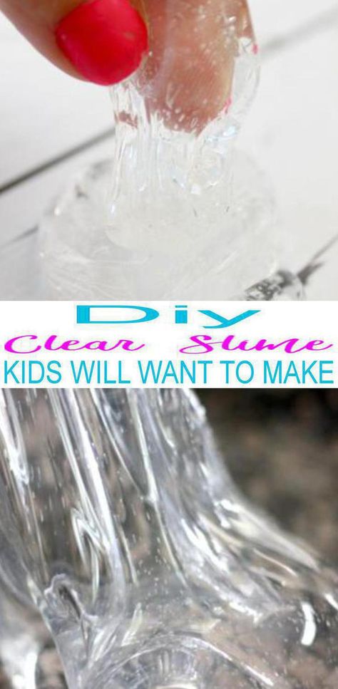 DIY Clear Slime! Find the best clear slime recipes. Easy and simple ways to make slime with ingredients you may already have. You can find slime recipes with and without glue as well as with and without borax. Make slime with contact lens solution too. Get the best DIY clear slime ideas now! Clear Slime Recipe Without Borax Easy, Glitter Glue Slime Recipes, Perfect Slime Recipe, Diy Clear Slime, Diy Crafts Slime, Borax Slime Recipe, Glitter Slime Recipe, Ways To Make Slime, Cool Slime Recipes