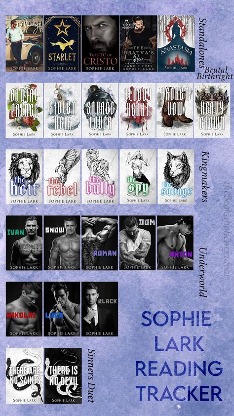 Sophia Lark Books, Sophie Lark Reading Order, Spicy Booktok Books, Dark Romance Book Recommendations, Sophie Lark Books, Smüt Books, Book Series To Read, Katie Roberts, Sophie Lark