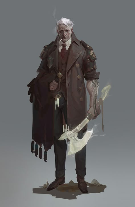 ArtStation - Demon Hunter Punk Character Art, Fantasy Demon, Super Powers Art, Fantasy Heroes, Dungeons And Dragons Classes, Character And Setting, Demon Hunter, Dungeons And Dragons Characters, Modern Fantasy