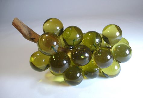 Both of my grandparents had these on coffee tables - one gold and one red. 70's Decor, Glass Grapes, Mod Decor, 70s Decor, Green Grapes, Vintage Memory, Oldies But Goodies, Great Memories, Sweet Memories