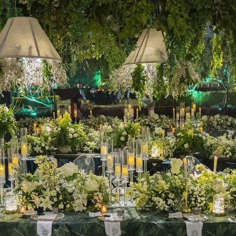 Where the wild things love!💚✨ Our Jungle-themed Sangeet decor is a testament to the power of love, in all its dark, beautiful glory taking you on a wild journey through the jungle, with a hint of Gothic glamour🪄 . Florals: @fragranceflowerz Venue: @rafflesudaipur Design: @aroosi.events Planning: @riwaazerishte @verma_anisha29 Structure: @singhvitenthouse Lighting: @the_decor_lights . . . . . . [Fragranceflowerz, Decor, Sangeetdecor, Love, Bride, Groom, Jungletheme, Indianwedding, Floralmagic,... Jungle Wedding Theme, Sangeet Decor, Jungle Wedding, Gothic Glamour, Events Planning, Decor Lights, Themed Weddings, Power Of Love, The Power Of Love