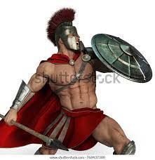 Spartan Warrior 3d Illustration Stock Illustration 768437380 Spartan Spear, Ancient Sparta, Deadliest Warrior, Spartan Shield, Close Quarters Combat, Ancient Greek City, Greek City, Battle Dress, Roman Warriors