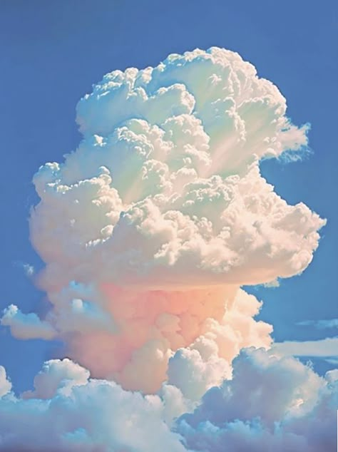 Angel Clouds, Pastel Clouds, Blue Sky Clouds, Fluffy Clouds, Cloud Art, Cloud Drawing, Sky Painting, Cloud Shapes, Angel Tattoo