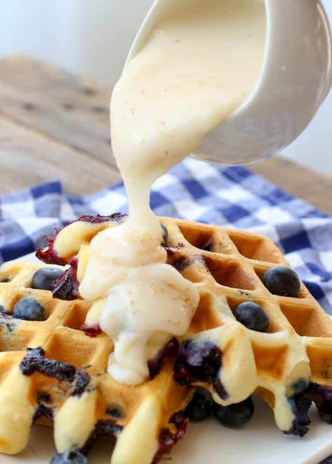 Perfect Every Time Homemade Waffles Waffle Sauce, Waffle Station, Blueberry Waffles Recipe, Pumpkin Spice Waffles, Waffle Iron Recipes, Blueberry Waffles, Banana Waffles, Savory Waffles, Waffle Maker Recipes