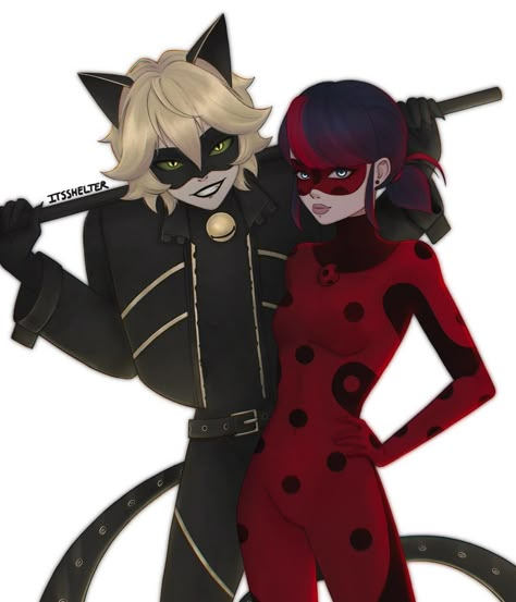 Shadybug And Claw Noire Fan Art, Claw Noir, Miraculous Fanart, Ladybug Art, Miraculous Ladybug Oc, Ladybug Wallpaper, Miraculous Ladybug Memes, Marinette And Adrien, Ladybug Funny