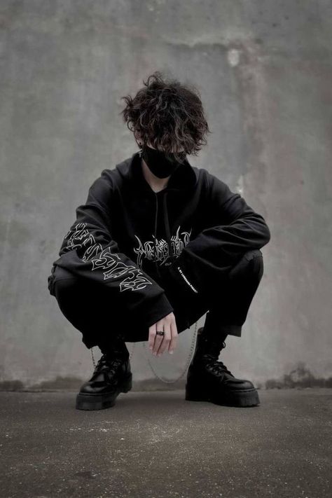 Casual Techwear, Techwear Men, Techwear Outfits, Techwear Fashion, Cyberpunk Clothes, Anime Streetwear, Alt Outfits, Black Clothes, Outfits For Men