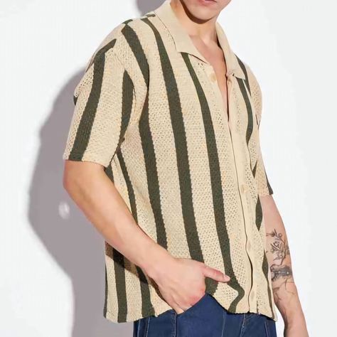 || – FUGAZEE Boxy Fit Striped Spread Collar Casual Shirt for Men's. #fashion_world_976 3.6 out of 5 stars🌟 ratings If you like this product, just DM this post to me for links. [ Thank You For Seeing This Post ♥️] PRICE;— ₹ 1291/-Only SIZE;— S | M | L | XL | 2XL COLOURS;— BEIGE " COD AVAILABLE " " FREE DELIVERY " " 10DAYS RETURN POLICY " SHIRT MATERIAL;— COTTON BLEND SLEEVE;— HALF SLEEVE PATTERN;— STRIPED REVERSIBLE;— NO COLLAR;— SPREAD COLLAR CLOSURE;— BUTTON FIT;— BOXY SUITABLE FOR;— W... Half Shirts For Men, Half Sleeve Shirts, Sleeve Pattern, Men Shirt, Trendy Shirts, Men Shirt Style, Sleeves Pattern, Casual Shirt, Western Wear