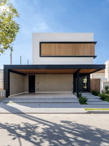 Car Porch Design, Modern Carport, House Architecture Styles, Carport Designs, Modern Garage, Garage Design, Garage House, House Architecture Design, Facade Design