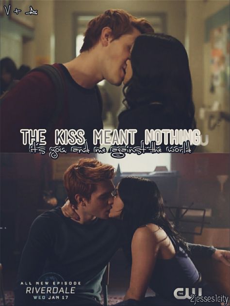 Varchie #2 [Veronica + Archie] ~ 2x14 (not yet aired) quote - "The kiss meant nothing. It's you and me against the world." Veronica And Archie, Veronica Archie, Best Kissing Scenes, Kiss Meaning, Gryffindor Aesthetic, Archie Andrews, Me Against The World, Veronica Lodge, Random People