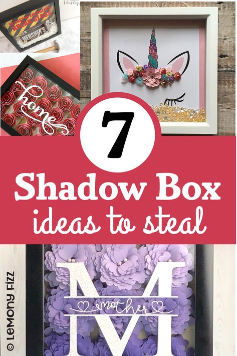 Shadow Box Ideas, 3d Svg Files, Rolled Flowers, Personalized Shadow Box, Shadow Box Gifts, Rolled Paper Flowers, Diy Shadow Box, Flower Shadow Box, Unicorn And Glitter