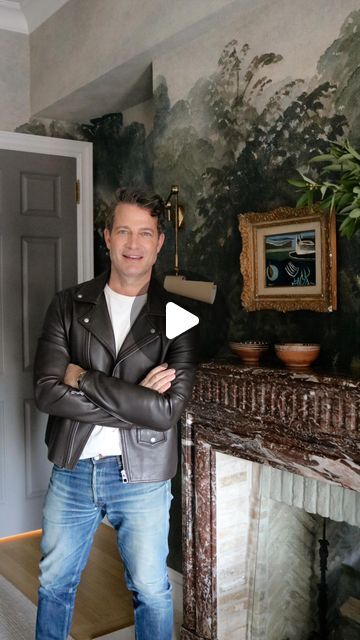 Nate Berkus on Instagram: "I tend to get questions about this wallpaper every time I post in or about our primary bedroom in our New York City home. Here’s the scoop 🌳" Nate Berkus Bedroom, Nate Berkus Design, Italian Bedroom, Nate Berkus, Lake Cottage, Primary Bedroom, Paint Colours, Cottage Living, Wallpaper Bedroom