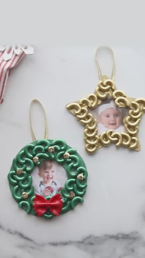 MACARONI CHRISTMAS ORNAMENTS 🎄 Christmas craft ideas #christmascraftideas Christmas craft idea #christmascraftidea #christmas #craft #idea merry christmas #merrychristmas 4.184 Ornament For Kids To Make, Christmas Ornament For Kids, Toddler Ornaments, How To Make Macaroni, Christmas Crafts Diy Decoration, Christmas Ornaments Diy Kids, Homemade Christmas Ornaments Diy, Ornaments Diy Kids, Diy Christmas Gifts For Family