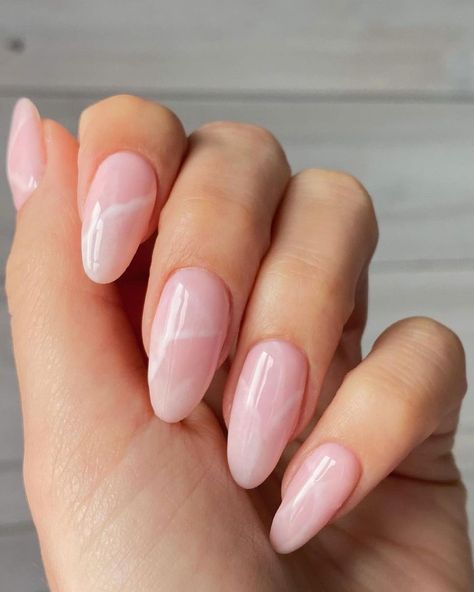 OPI on Instagram: “*adds to mood board* Swipe to see the inspo behind these #RoseQuartz nails 💅 Colour: #BubbleBath in #OPIGelColor 🛁 By: @natural.nails.by.t…” Bubble Bath Nails With Design Almond, Opi Bubble Bath Nails Design, Marble Biab Nails, Bubble Bath Nails With Design, Pageant Nails, Bubble Bath Nails, Rose Quartz Nails, Opi Bubble Bath, Biab Nails