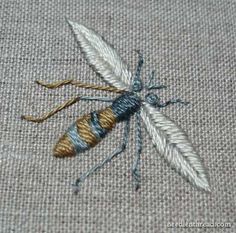 Embroidered Bugs, Embroidered Garden, Spring Embroidery, Subversive Cross Stitch, A Bug, Crewel Embroidery, Hand Embroidery Stitches, Hand Embroidery Patterns, Embroidery Inspiration