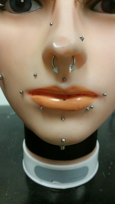 Piercing Display, Oral Piercings, Tiny Jewelry, Hoop Ring, Nostril Hoop Ring, Piercings, Nose Ring