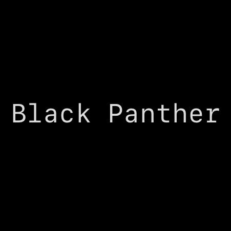 Character Names, Black Panther, Panther, Black