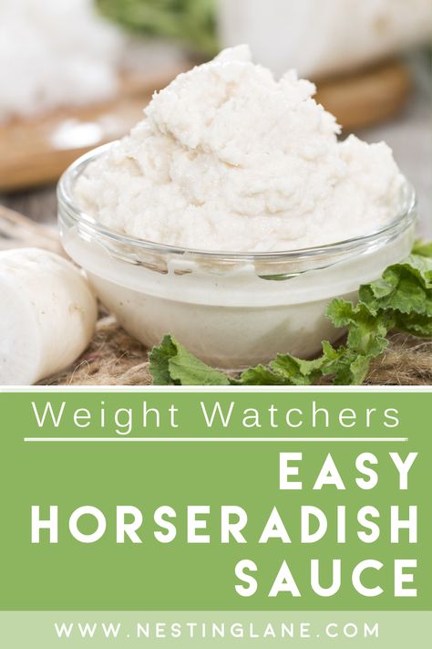 Easy Weight Watchers Horseradish Sauce Recipe. This delicious horseradish sauce recipe is perfect for a WW plan. It's low in calories but high in flavor, and it only takes a few minutes to make. Homemade Horseradish Sauce, Horseradish Sauce Recipe, Homemade Horseradish, Horseradish Cream Sauce, Creamy Horseradish Sauce, Whole Grain Mustard, Slow Cooker Roast Beef, Cream Sauce Recipes, Low Calorie Dinners