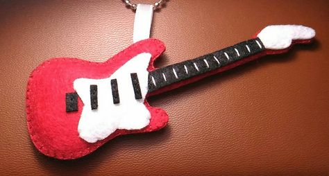 Craft Guitar, Guitar Patterns, Felt Craft, Felt Projects, Felt Pattern, Felting Projects, Felt Crafts, I Shop, Guitar