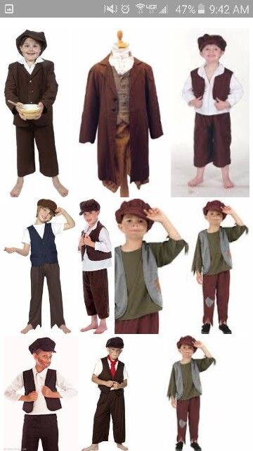 Oliver twist costume ideas Edmund Pevensie Costume, Iron Age Costume Kids, Oliver Twist Costume, Villager Outfit, Oliver Costumes, Oliver Musical Costumes, Razias Shadow, Hansel And Gretel Costumes, Oliver Twist Characters