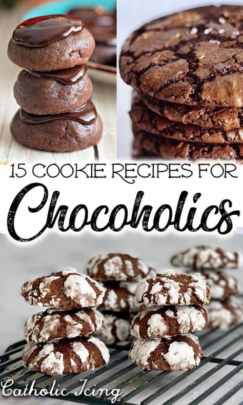 Chocolate Drop Cookies Made With Cocoa, Drop Cookies Recipes, Fudge Cookie Recipe, Chocolate Orange Cookies, Chocolate Drop Cookies, Chocolate Cherry Cookies, Chocolate Fudge Cookies, Yummy Pie Recipes, Chewy Chocolate Cookies