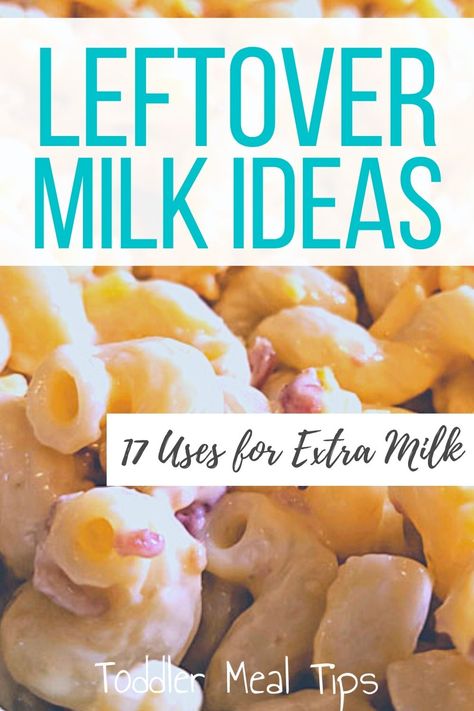 Don't let extra milk go to waste! Try these 17 yummy uses for leftover milk. #milk #leftovers Recipes Using Milk Desserts, What To Make With Milk Recipes, Recipes Using Milk Dinner, Leftover Milk Uses, Lots Of Milk Recipes, Recipes To Use Milk Up, What To Do With Extra Milk, Using Up Milk Recipes, Use Milk Before It Expires