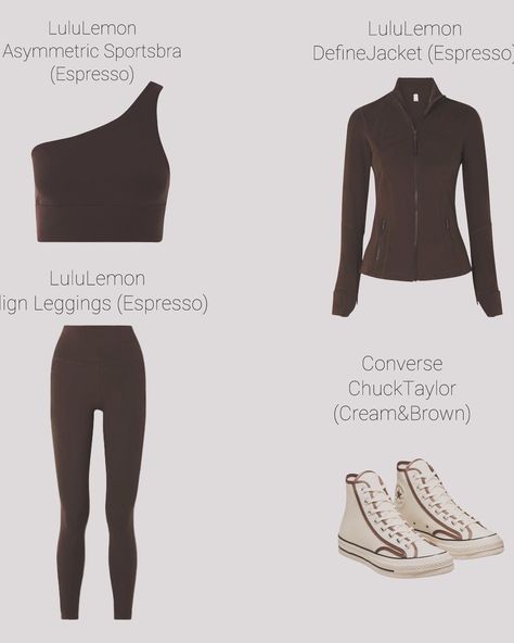 #lululemon #espresso #fashion #converse #brown Lululemon Espresso, Uni Fits, Converse Brown, Ootd Ideas, Workout Outfits, Workout Clothes, Espresso, Converse, Ootd