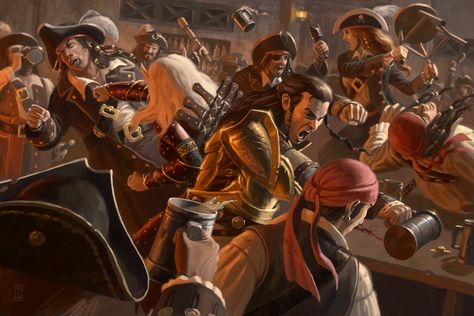 pirate fight | Posted by Craig J Spearing at 5:53 PM Pirate Art, Heroic Fantasy, 다크 판타지, Scene Art, Pirate Life, 판타지 아트, Fantasy Inspiration, Medieval Fantasy, Fantasy Artwork