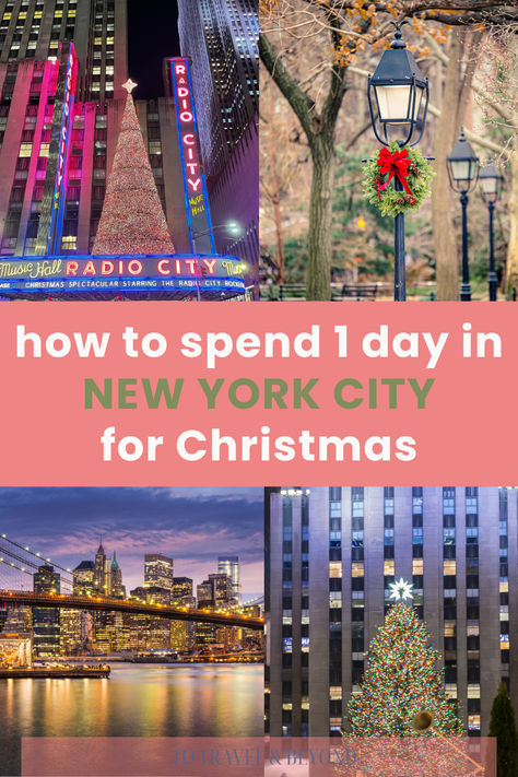 New York City for Christmas has always been an amazing idea. The city truly comes along during the holiday season and it should be on every bucket list to experience. This guide will provide a list of all the best things to do in NYC for Christmas.   NYC pics, holiday aesthetic, NYC outfits, NY Christmas Nyc Christmas Walking Tour, One Day In New York City At Christmas, Day Trip To Nyc At Christmas, New York City Christmas Things To Do, Nyc At Christmas Time, Christmas Time In New York, Christmas In New York City Aesthetic, Ny Christmas, Christmas In New York City