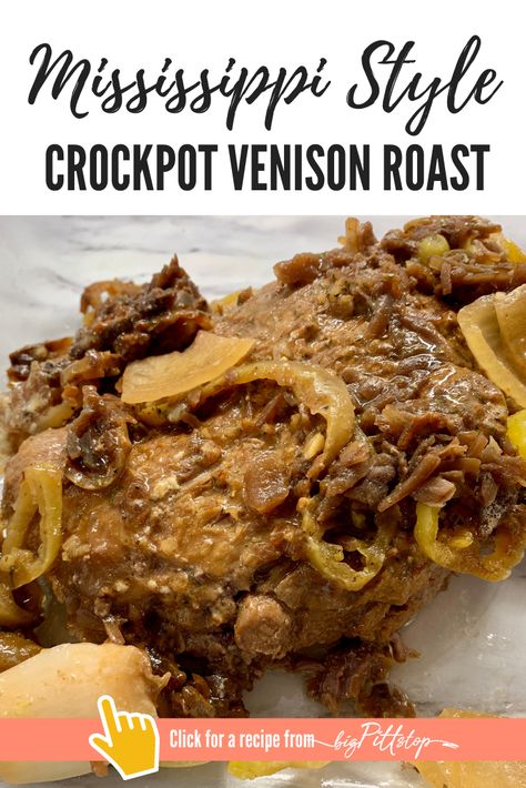 Venison Crockpot, Deer Roast Crockpot, Venison Roast Crockpot, Venison Recipes Crockpot, Roast Mississippi, Venison Stroganoff, Deer Roast, Slow Cooker Venison, Venison Roast