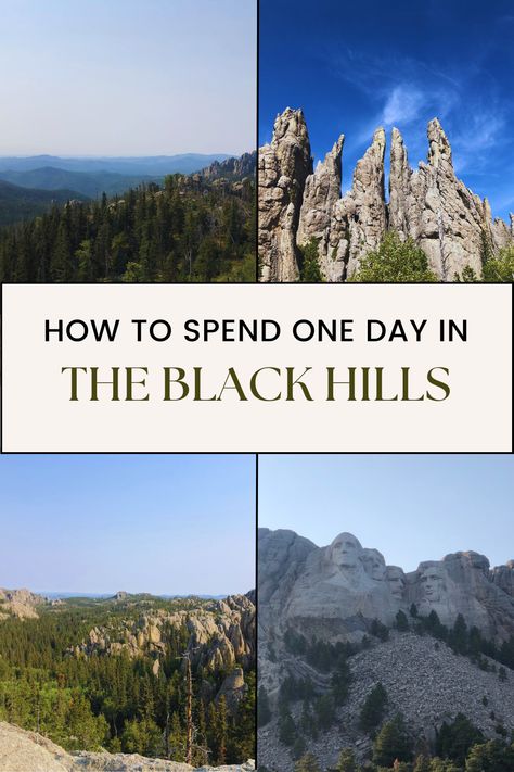 Get ready to spend one day in the Black Hills National Forest in South Dakota! In this itinerary, you will explore spectacular hikes in Custer State Park, go on scenic drives, and see the monumental faces of Mount Rushmore. Black Hills National Forest, Crazy Horse Memorial, Black Hills South Dakota, Sylvan Lake, Custer State Park, Window Seats, Visit Usa, Beautiful Hikes, Summer Trip