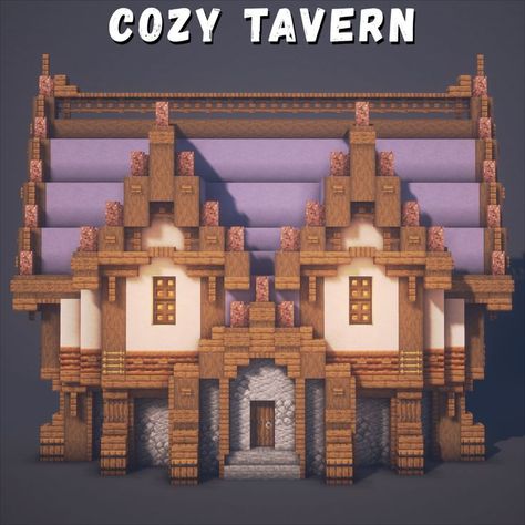 Minecraft Cozy Tavern! Cozy Tavern, Case Minecraft, Minecraft Decoration, Minecraft Mansion, Minecraft Structures, Minecraft Interior Design, Minecraft House Plans, Bangunan Minecraft, Minecraft Cottage