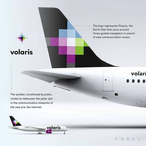 logo on Instagram: “Branding for Volaris airline. . The logo represents Polaris, the North Star that since ancient times guided navigators in search of new…” Airline Logo Design, Airport Branding, Volaris Airlines, Airline Design, Airline Branding, Wizz Air, Airlines Branding, Polar Star, Airlines Logo