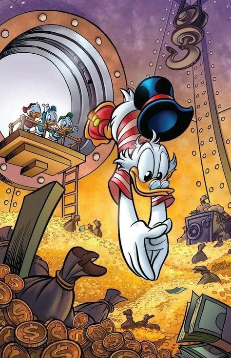 Childhood Memories Toys, Wallpaper Corinthians, Disney Pop Art, Money Tattoo, Disney Pop, Scrooge Mcduck, Dope Cartoon Art, Disney Art, Childhood Memories