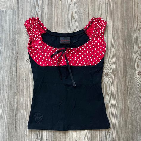 2000s Fashion Winter, Fairy Wardrobe, Twee Fashion, Twee Aesthetic, Polka Dot Tops, Zooey Deschanel Style, Red Clothing, 2010s Fashion, Outfits 2000s