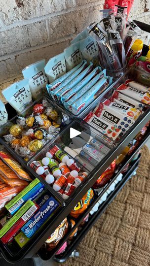 402K views · 60K reactions | November 1st marks the start of Christmas shopping—time to stock the snack cart for delivery drivers! 📦❤️🏠☺️ 

#asmr #snackcart #restock #amazon #momlife #sweetgestures #deliveryheroes #givingback | Catherine Benson Delivery Snack Cart, Snack Cart For Delivery Drivers, Delivery Driver Snack Cart, Snack Cart Ideas, Delivery Driver Snack Basket, Catherine Benson, Mail Carrier Gift, Snack Cart, Snack Wrap