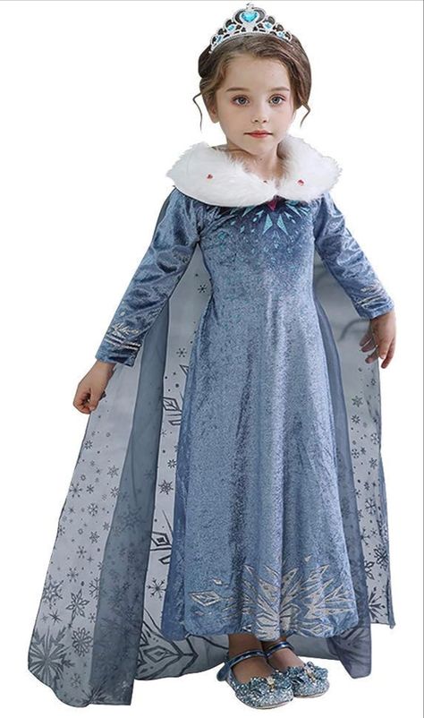 IWEMEK Girls Fancy Dress Elsa Costume Princess Anna Dress Up Kids Snow Queen Cosplay Halloween Christmas Carnival Costumes Party Outfits Clothes 2-8 Years Princess Anna Dress, Elsa Frozen Costume, Princess Fancy Dress, Princess Elsa Dress, Kid Outfit, Carnival Christmas, Anna Costume, Costume Princess, Girls Fancy Dress