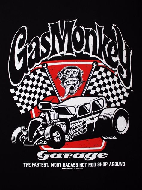 Gas Monkey Garage Logo, Pentagon Logo, Car Drawing Pencil, Mexico Tattoo, Vintage Tshirt Design, Tiki Tattoo, Monkey Logo, Monkey Garage, Monkey Wall