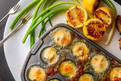 Broiled Oysters In Oven No Shell, How To Cook Oysters Without Shell, Charbroiled Oysters Recipe Oven, Oyster Rockefeller Recipe No Shell, Baked Oysters Oven No Shell, Baked Oysters, Grilled Oysters Rockefeller Recipe, Oyster Recipes No Shell, Broiled Oysters Recipe