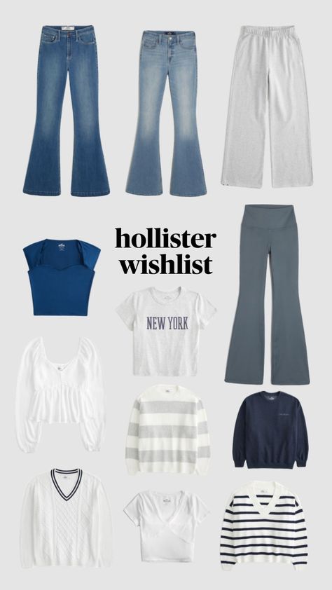 #hollister #wishlist #outfitinspo Cute Hollister Outfits, Hollister Outfits, New York Shopping, Hollister Clothes, Aesthetic London, Cute Sweatshirts, Cute Simple Outfits, Shopping Spree, Casual Everyday