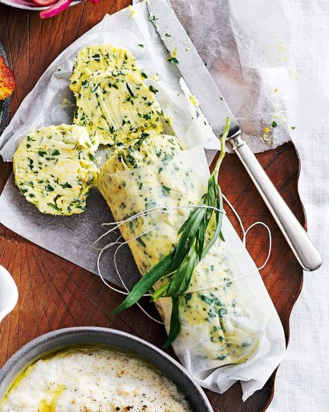 Lemon Herb Butter, Tarragon Recipes, Flavored Butter Recipes, Butter Recipes Homemade, Sweet Paul Magazine, Cultured Butter, Flavored Butter, Compound Butter, Lemon Herb