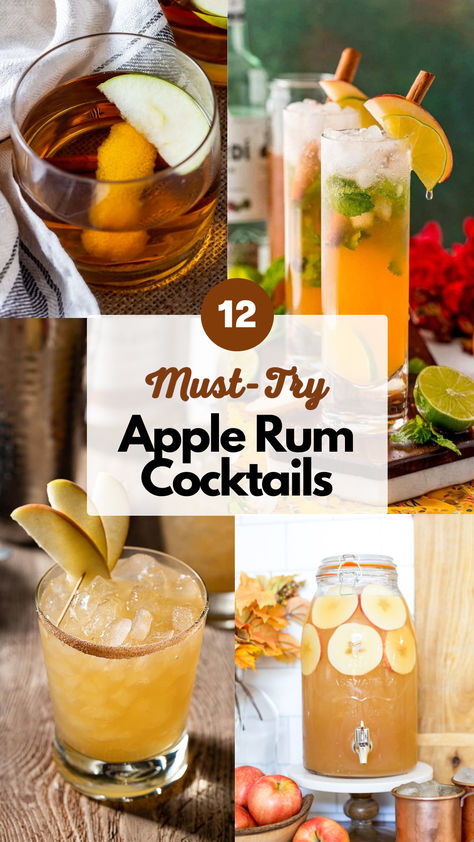 Apple Rum Cocktails Spiced Rum Apple Cider Captain Morgan, Apple Cider Rum Drink, Spiced Apple Rum Drinks, Rum And Apple Cider Drinks, Apple Cider And Rum Drinks, Sliced Apple Captain Morgan Drinks, Captain Morgan Apple Drinks, Rum Apple Cider Cocktail, Appleton Rum Drinks Recipes