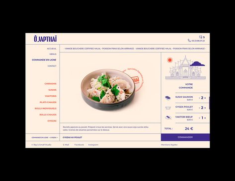 Ô Japthaï Restaurant Branding by BIS Studio Graphique Cooking Website Design, Retro Website, Bar Restaurant Design, Restaurant Website Design, Architecture Restaurant, Restaurant Web, Halloween Logo, 포트폴리오 레이아웃, Design Café