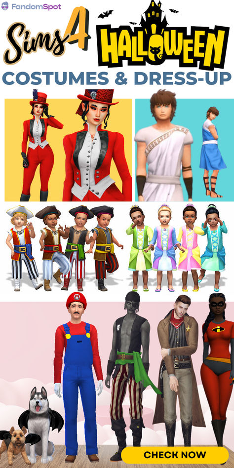 Sims 4 Family Halloween Costumes, Sims Halloween Costume Cc, Sims 4 Cc Nightmare Before Christmas, The Sims Halloween Costume, Sims 4 Couple Outfits, Sims 4 Cc Costumes Halloween, Deadpool Sims 4 Cc, Ts4 Costume Cc, Ts4 Halloween Costumes