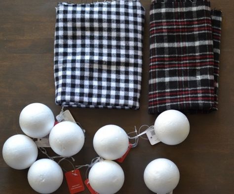 DIY Christmas flannel plaid ornaments-1 Diy Plaid, Plaid Ornaments, Pretty Christmas Ornaments, Buffalo Plaid Ornaments, Diy Christmas Ball, Plaid Diy, Flannel Christmas, Affordable Christmas Decorations, Buffalo Plaid Christmas Decor