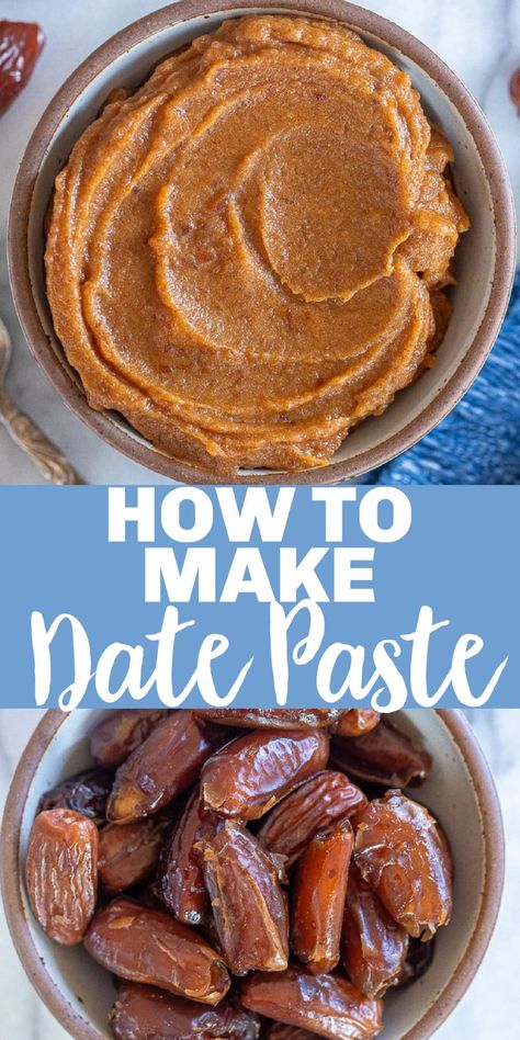 How To Use Dates As A Sweetener, Sweet Date Recipes, Date Baked Goods, How To Make Date Paste, Date Butter Recipe, How To Make Dates Taste Good, Recipes Using Date Paste, Recipes With Date Paste, Date Jam Recipe